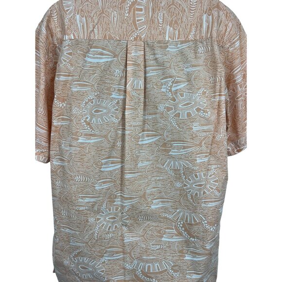Cooke Street Honolulu Mens Short Sleeve Button Medium M Hawaiian Tribal EUC - Picture 6 of 8